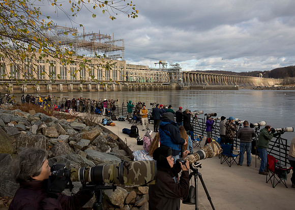 Photographers at Conowingo Dam